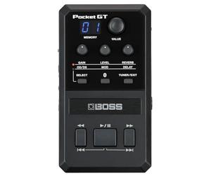 Le processeur d'effets de poche Pocket GT BOSS avec solutions d'apprentissage YouTube pour guitare et basse