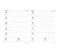 LE PROFESSEUR FR Recharge - 21x27 cm - 2 semaines sur 2 pages - 12 mois de mi-juillet à mi-juillet Blanc G