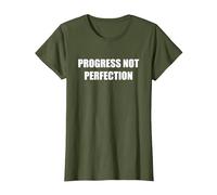 Le progrès, Pas la Perfection T-Shirt, Femme, Olive, L