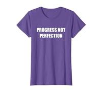 Le progrès, Pas la Perfection T-Shirt, Femme, Violet chiné, XL