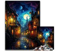 Le psychédélisme coloré de la Ville après la Pluie Puzzles pour 1000 pièces Puzzles stimulants Casse-tête Jeu pour Adultes Activité Interactive familiale 1000 PCS (75x50cm)