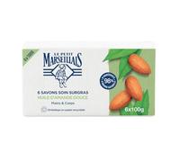 LE PTI MARSEILLAIS - Soin Surgras Mains & Corps à l’Huile d’Amande Douce, Douceur et Hydratation (Lot de 6x100g) - Le lot de 3