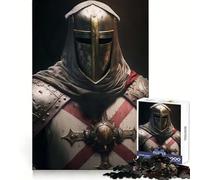 Le Puissant Chevalier Templier Puzzle de 1000 pièces pour Adolescents Jeu de réflexion Stimulant Passe-Temps Calme Découpe précise Joli Cadeau 38x52cm
