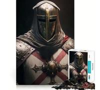 Le Puissant Chevalier Templier Puzzle de 1000 pièces pour Adultes Puzzle de mémoire à Monter Lentement Cadeau créatif et Stimulant 50x75cm