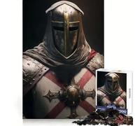 Le Puissant Chevalier Templier Puzzle de 1000 pièces pour Adultes Puzzle de mémoire à Monter Lentement Cadeau créatif et Stimulant 50x75cm