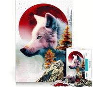 Le Puzzle Alpha Wolf de 1000 pièces pour Adolescents améliore la mémoire, se détend et s'amuse Bords Nets, Cadeau Unique 38x52cm