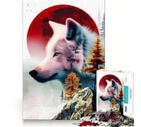Le Puzzle Alpha Wolf de 1000 pièces pour Adolescents, Jeu de logique et de Sens, Divertissement paisible, Bords Lisses, Cadeau créatif 38x26cm