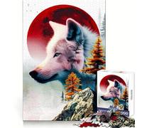 Le Puzzle Alpha Wolf de 1000 pièces pour Adolescents, Jeu de logique et de Sens, Divertissement paisible, Bords Lisses, Cadeau créatif 38x26cm