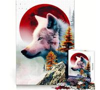Le Puzzle Alpha Wolf de 1000 pièces pour Adolescents, Jeu de réflexion, activité à la Maison, découpe de qualité supérieure, Cadeau de Noël 50x75cm