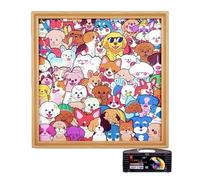 Le puzzle avec le chien - Cadre multicolore avec animaux bricolage, puzzle de coloriage créatif, artisanat artistique personnalisé, activité familiale amusante | 4 à 8 an