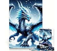Le Puzzle Blizzard Dragon de 1000 pièces pour Adolescents Un Jeu de logique Stimulant pour se détendre et créer des Effets visuels clairs, idéal comme Cadeau d'anniversaire 50x75cm