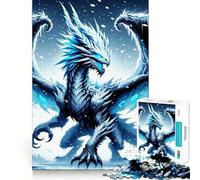 Le Puzzle Blizzard Dragon de 1000 pièces pour Adolescents Un Jeu de logique Stimulant pour se détendre et créer des Effets visuels clairs, idéal comme Cadeau d'anniversaire 50x75cm
