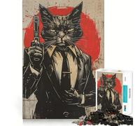 Le Puzzle Chat Espion de 1000 pièces pour Adolescents Un Jeu Stimulant pour l'esprit, Un Passe-Temps Calme, Une découpe précise et Un Joli Cadeau 38x26cm