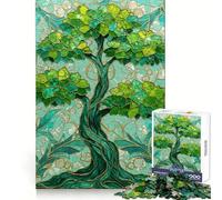 Le Puzzle de 1000 pièces Arbre à Feuillage pour Adultes, Puzzle de mémoire à Monter Lentement, Plaisir d'assemblage, Cadeau créatif 38x26cm
