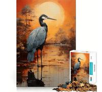 Le Puzzle de 1000 pièces LA Cigogne Marabou pour Adolescents Jeu Intelligent et Relaxant Assemblage du Motif Liste de souhaits du Père Noël 50x75cm