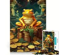 Le Puzzle de 1000 pièces La Grenouille de la prospérité pour Adolescents Jeu Intelligent et Relaxant, Assemblage du Motif Liste de souhaits du Père Noël 38x52cm