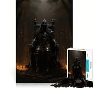 Le Puzzle de 1000 pièces Le Chevalier Noir pour Adolescents Jeu Intelligent et Relaxant Assemblage du Motif Liste de souhaits du Père Noël 38x52cm
