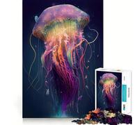 Le Puzzle de la méduse mystérieuse pour Adolescents, 1000 pièces, Jeu de logique et de réflexion, Amusant et apaisant, Bords Lisses, Cadeau d'anniversaire 50x75cm
