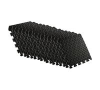 Le Puzzle de Mousse d'EVA Forme Physique 4pcs tuile Le Tapis Verrouillage for l'exercice Anti-dérapant pour Salle de Gym, Fitness(Black)