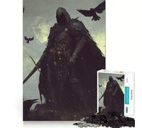 Le Puzzle Difficile Le Chevalier Corbeau pour Adultes, 1000 pièces, renforce la mémoire, soulage Le Stress, Bords de qualité supérieure, œuvre d'art 38x52cm