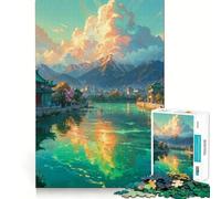 Le Puzzle Difficile Le Voyage au Fil de la rivière pour Adultes, 1000 pièces, renforce la mémoire, soulage Le Stress, Bords de qualité supérieure, pièce d'art 38x26cm