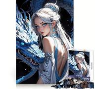 Le Puzzle Difficile L'Étreinte du Dragon pour Adultes, 1000 pièces, renforce la mémoire, soulage Le Stress, Bords de qualité supérieure, œuvre d'art 38x52cm