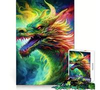 Le Puzzle Dragon Matcha Version 1000 pièces pour Adultes Jeu de réflexion et de détente Découpe Parfaite Cadeau mémorable 50x75cm