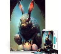 Le Puzzle du Lapin Maléfique pour Adolescents, 1000 pièces, Jouet Intelligent et apaisant, découpe Lisse, 50x75cm
