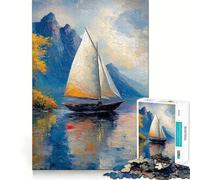 Le Puzzle du voilier Solitaire pour Adolescents, 1000 pièces, Jouet Intelligent et apaisant, découpe Facile, 50x75cm