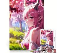 Le Puzzle enchanteur aux Cheveux Roses de 1000 pièces pour Adolescents Jeu Intelligent et Relaxant Assemblage du Motif Liste de souhaits du Père Noël 50x75cm