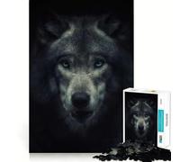Le Puzzle fantôme du Loup de 1000 pièces pour Adolescents, Jeu d'entraînement cérébral, activité d'évasion Calme, Cadeau attentionné 38x26cm