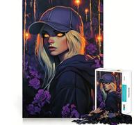 Le Puzzle Fleur Sombre de 1000 pièces pour Adolescents Un Jeu d'adresse pour se détendre et s'évader, Un Cadeau attentionné 38x26cm