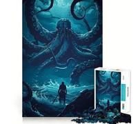 Le Puzzle Kraken de 1000 pièces pour Adolescents Jeu Intelligent et Relaxant, Assemblage de Motifs, liste de souhaits du Père Noël 38x52cm
