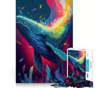 Le Puzzle La Baleine Sensible pour Adolescents, 1000 pièces, Jeu d'entraînement cérébral, Image Simple et Amusante à Assembler, Cadeau précieux 38x52cm