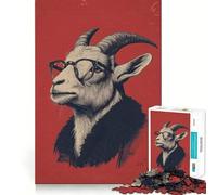 Le Puzzle La chèvre intellectuelle pour Adultes, 1000 pièces, Un Jeu Intelligent pour la Maison, Une décoration Murale aux découpes précises 38x26cm