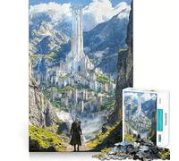Le Puzzle La Citadelle Voilée de 1000 pièces pour Adolescents Un Jeu Stimulant pour l'esprit, Un Passe-Temps Calme, Une découpe précise et Un Joli Cadeau 38x26cm