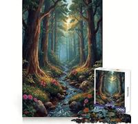 Le Puzzle La forêt secrète pour Adolescents, 1000 pièces, idéal pour stimuler la mémoire, se détendre et créer Un Cadeau Exceptionnel 38x52cm