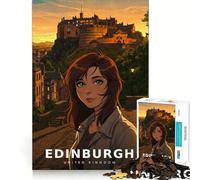 Le Puzzle La forteresse des Highlands au crépuscule de 1000 pièces pour Adolescents améliore la mémoire, se détend et s’Amuse Un Cadeau Unique aux Bords Nets 38x26cm