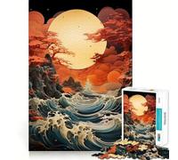 Le Puzzle La Grande Vague de 1000 pièces pour Adolescents Jeu de réflexion et d'entraînement cérébral Atelier d'écriture et de Construction Cadeau attentionné 38x52cm
