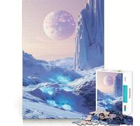Le Puzzle La planète de Glace de 1000 pièces pour Adolescents Un Jeu de logique Stimulant pour se détendre, idéal comme Cadeau d'anniversaire 38x26cm