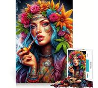Le Puzzle La Reine en Fleurs de 1000 pièces pour Adolescents Un Jeu Stimulant pour l'esprit, Un Passe-Temps Calme, Une découpe précise et Un Joli Cadeau 50x75cm