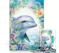 Le Puzzle La Sagesse des Dauphins pour Adolescents, 1000 pièces, Jouet Intelligent et apaisant, découpe Facile, 38x26cm