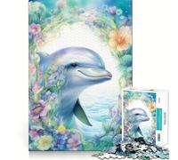 Le Puzzle La Sagesse des Dauphins pour Adultes, 1000 pièces, Jeu Intelligent, Lien Familial, découpe précise, Cadeau de Saison 50x75cm