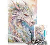Le Puzzle La Sagesse des Dragons pour Adolescents, 1000 pièces, pour stimuler la mémoire, activité à la Maison, Motif à Assembler, 50x75cm