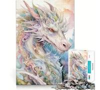 Le Puzzle La Sagesse des Dragons pour Adultes, 1000 pièces, Jeu de réflexion, apaisement de l'esprit, Collection d'œuvres d'art aux Contours Nets 38x52cm