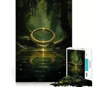 Le Puzzle l'anneau Unique dans la forêt de 1000 pièces pour Adultes, Un Jeu Intelligent et Amusant à Jouer à l'intérieur, aux découpes précises, Un Joli Cadeau 38x52cm