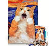 Le Puzzle Le Cri Purrfect de 1000 pièces pour Adultes, Stimulant la mémoire, Moment de détente, Assemblage d'image, œuvre d'art 38x52cm