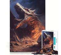 Le Puzzle Le Dernier Dragon pour Adolescents, 1000 pièces, Jouet cognitif, Loisir Silencieux, Bords de qualité supérieure, Cadeau de Noël 38x52cm