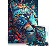 Le Puzzle Le Jaguar attentif de 1000 pièces pour Adultes Un Jeu de logique et de réflexion pour se détendre et se ressourcer Découpe précise Un 50x75cm