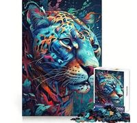 Le Puzzle Le Jaguar attentif de 1000 pièces pour Adultes Un Jeu de logique et de réflexion pour se détendre et se ressourcer Découpe précise Un 50x75cm